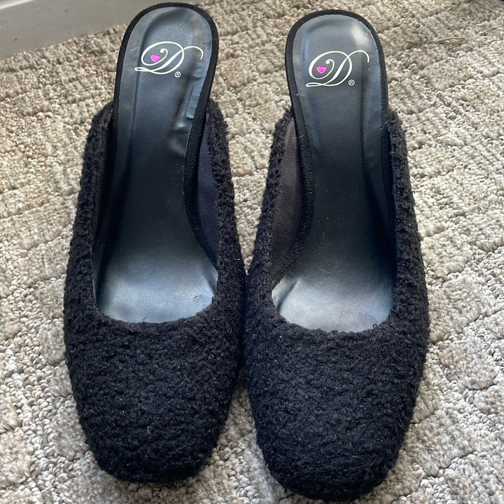 Black mule heels